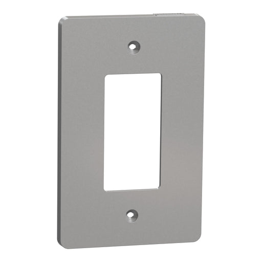 Square D 1 Gang Mid+ Wall Plate Gy