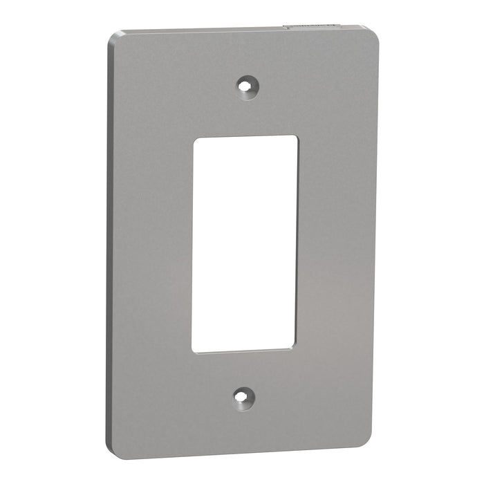 Square D 1 Gang Mid+ Wall Plate Gy