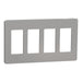 Square D 4 Gang Screwless Matte Wall Plate Gy