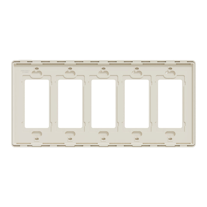 Square D 5 Gang Screwless Matte Wall Plate La