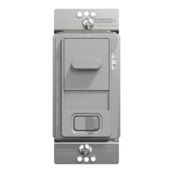 Schneider Electric Slide Dual-Ld Dim. 600W Resi Sngl Pol Gy