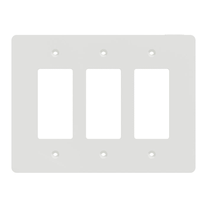 Square D 3 Gang Mid+ Wall Plate Wh