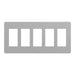 Square D 5 Gang Screwless Matte Wall Plate Gy