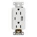 Schneider Electric Usb A/C 5.4A Chargr Tr Duplx 15A Recp Wh