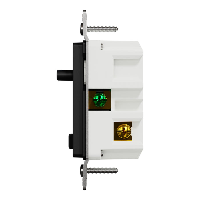 Schneider Electric Slide Dual-Ld Dim. 600W Resi Sngl Pol Bk