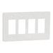 Square D 4 Gang Mid+ Wall Plate Wh