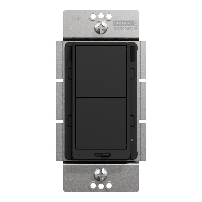Schneider Electric Rckr Dual-Ld Dim. 600W Resi Sngl Pol Bk