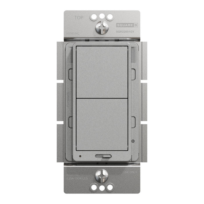 Schneider Electric Rckr Dual-Ld Dim. 600W Resi Sngl Pol Gy
