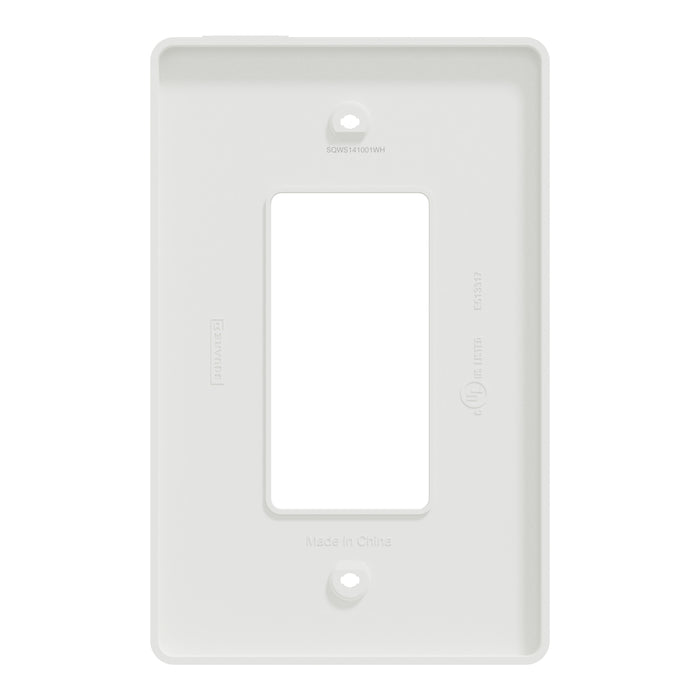 Square D 1 Gang Mid+ Wall Plate Wh