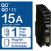 Square D Miniature Circuit Breaker 120/240V 15A.