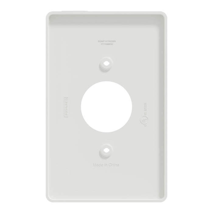 Square D 1 G Mid+ Single Outlet Wall Plate Wh