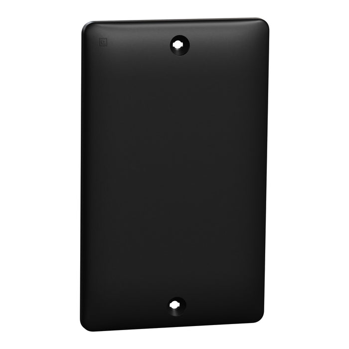Square D 1 Gang Blank Matte Wall Plate Bk