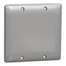Square D 2 Gang Blank Wall Plate Gy