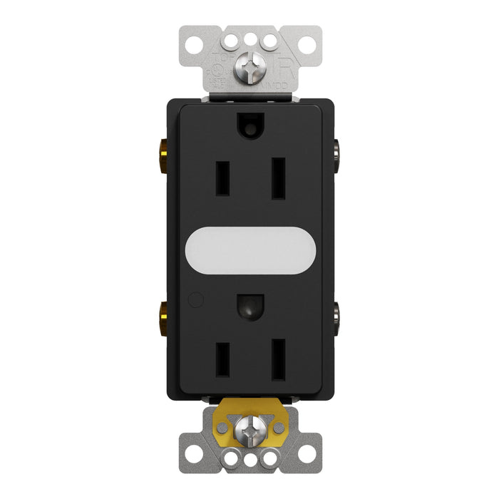 Schneider Electric Tr 15A Lighted Receptacle Resi Bk