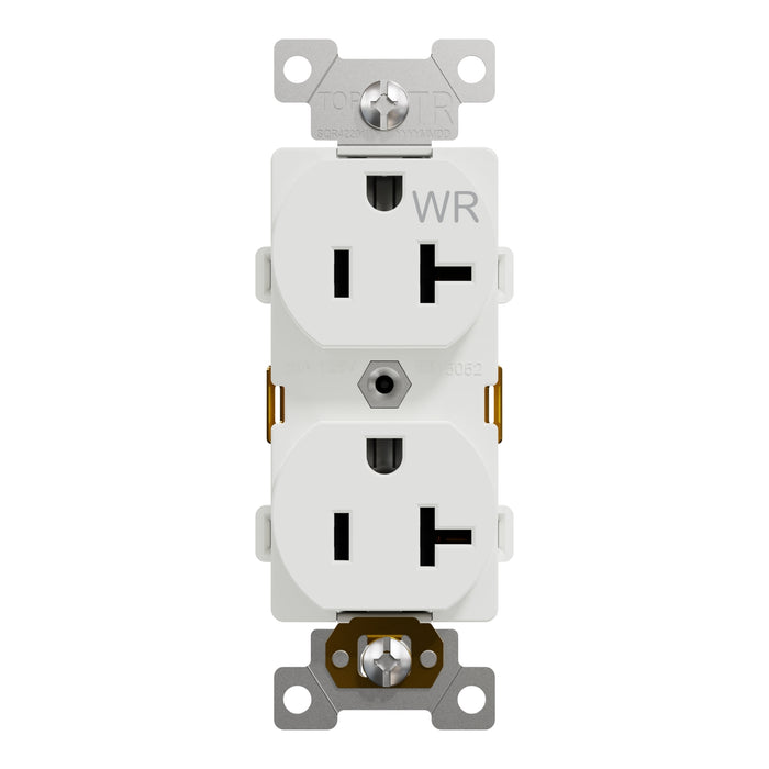 Schneider Electric Wr/Tr 20A Duplex Outlet Comm Wh