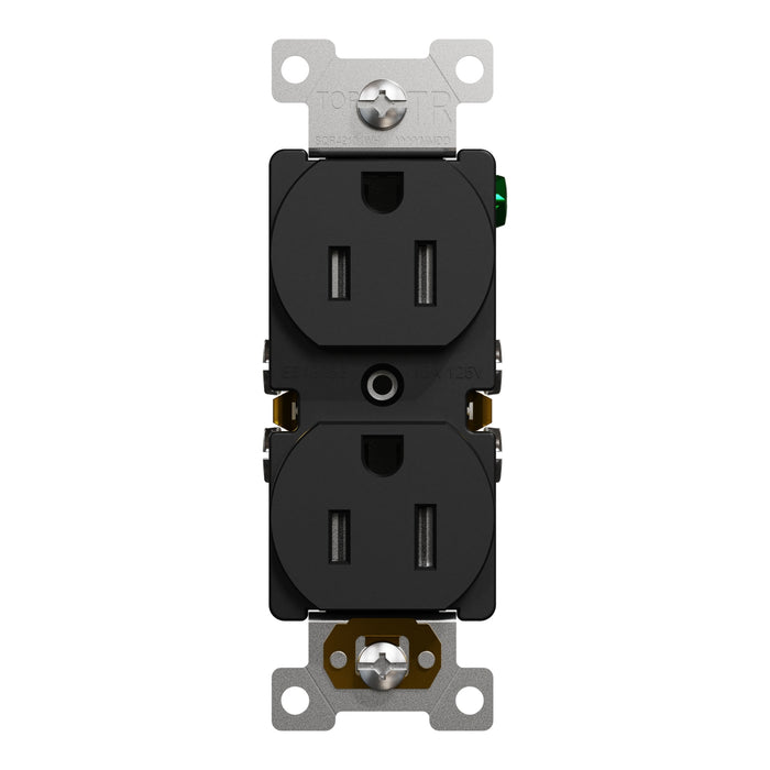 Schneider Electric Tr 15A Duplex Outlet Resi Bk