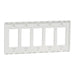 Square D 5 Gang Screwless Matte Wall Plate Wh