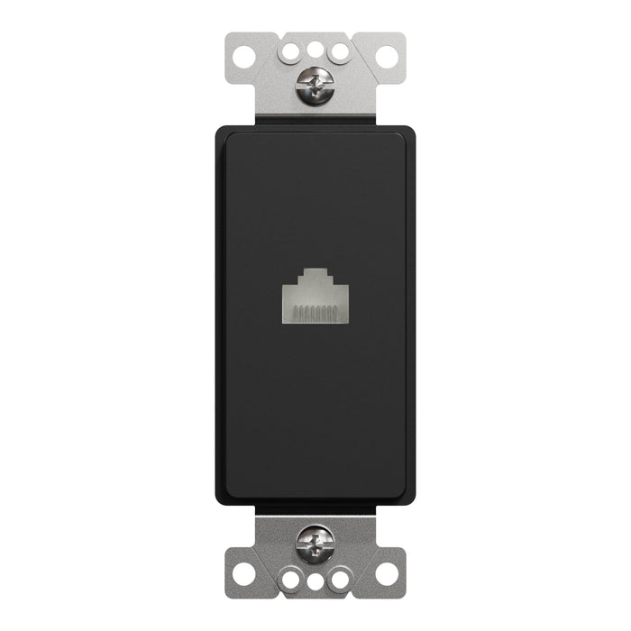 Square D Data Cat 6 Rj45 Strap Bk