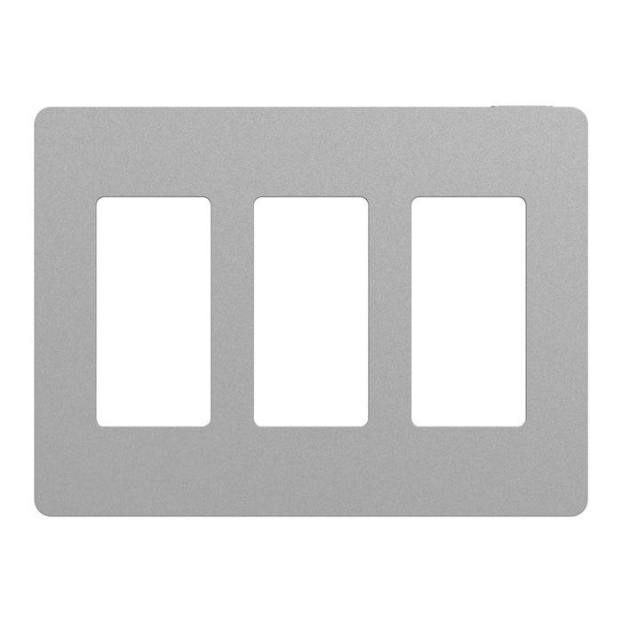 Square D 3 Gang Screwless Matte Wall Plate Gy