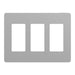 Square D 3 Gang Screwless Matte Wall Plate Gy