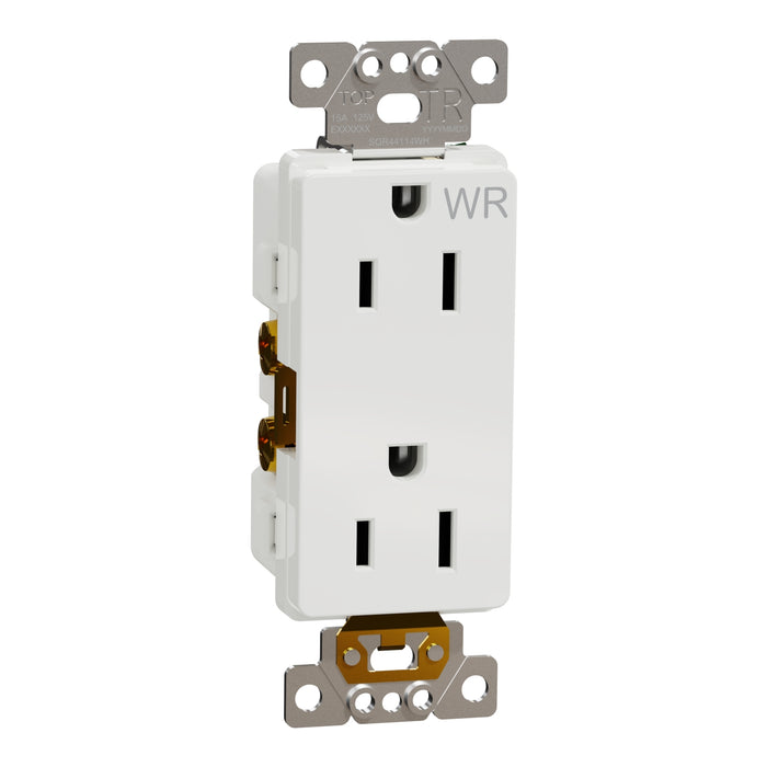 Schneider Electric Wr/Tr 15A Receptacle Comm Wh
