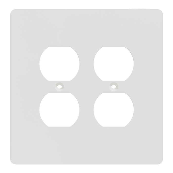 Square D 2 G Mid+ 2 Duplex Outlet Wall Plt Wh