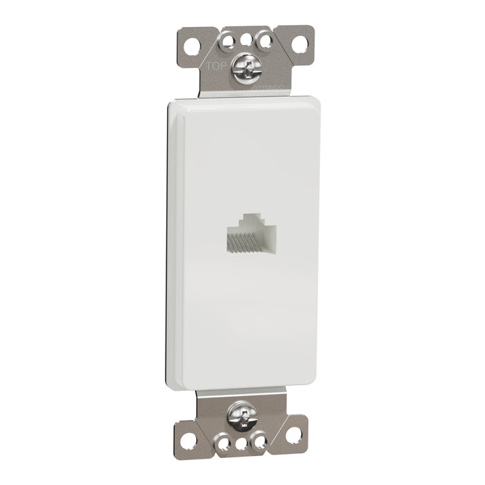 Square D Data Cat 6 Rj45 Strap Wh