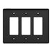 Square D 3 Gang Mid+ Wall Plate Bk
