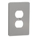 Square D 1 G Mid+ Duplex Outlet Wall Plate Gy