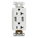 Schneider Electric Usb A/A 4.8A Chargr Tr Duplx 20A Recp Wh