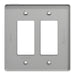 Square D 2 Gang Mid+ Wall Plate Gy