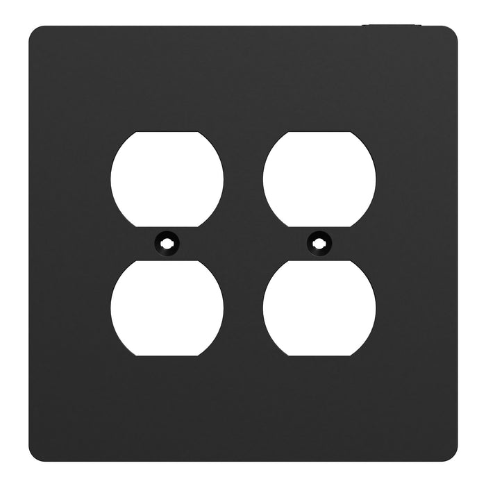Square D 2 G Mid+ 2 Duplex Outlet Wall Plt Bk