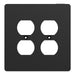 Square D 2 G Mid+ 2 Duplex Outlet Wall Plt Bk