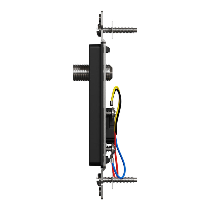 Square D Catv/Tel F/Rj11 4P4C Strap Bk