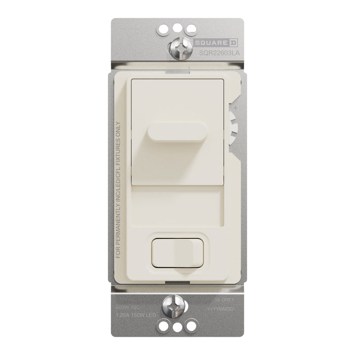 Schneider Electric Slide Dual-Ld Dim. 600W Resi Sngl Pol La