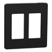 Square D 2 Gang Screwless Matte Wall Plate Bk