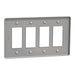 Square D 4 Gang Mid+ Wall Plate Gy