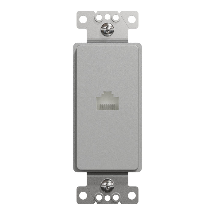 Square D Data Cat 6 Rj45 Strap Gy