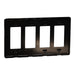 Square D 4 Gang Screwless Matte Wall Plate Bk