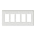Square D 5 Gang Mid+ Wall Plate Wh