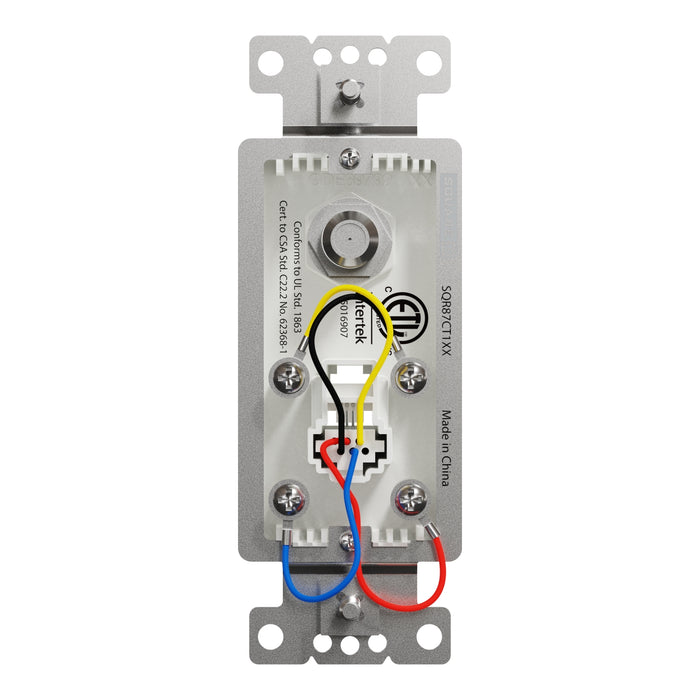 Square D Catv/Tel F/Rj11 4P4C Strap Wh