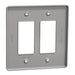 Square D 2 Gang Mid+ Wall Plate Gy