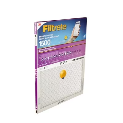 3M Canada Filtrete Smart Allergen, Bacteria & Virus Filter, MPR 1500, 20in x 25in x 1in, Model S-2003-6-CA