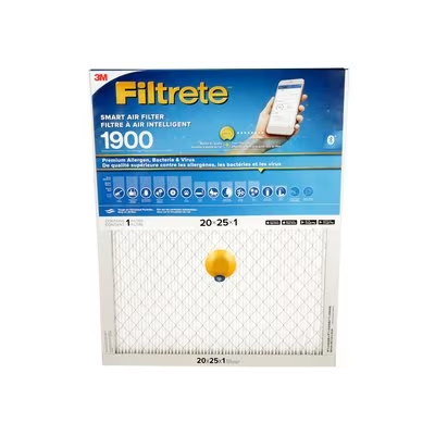 3M Canada Filtrete Smart MPR 1900 Premium Allergen, Bacteria & Virus Air Filters, 20in x 25in x 1in, Model S-UA03-6-CA