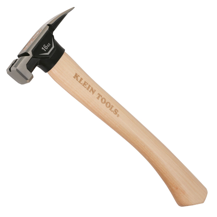 Klein Tools Smooth Face Hickory Handle Hammer, 16-Ounce
