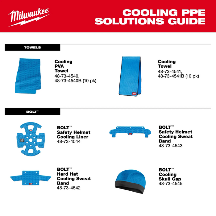 Milwaukee Cooling PVA Towel, Pack of 1, Model 48-73-4540*