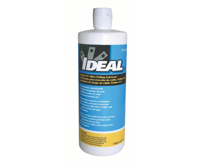 IDEAL Yellow 77 Wire Pulling Lubricant, 1-Quart Squeeze Bottle, Model 31-358
