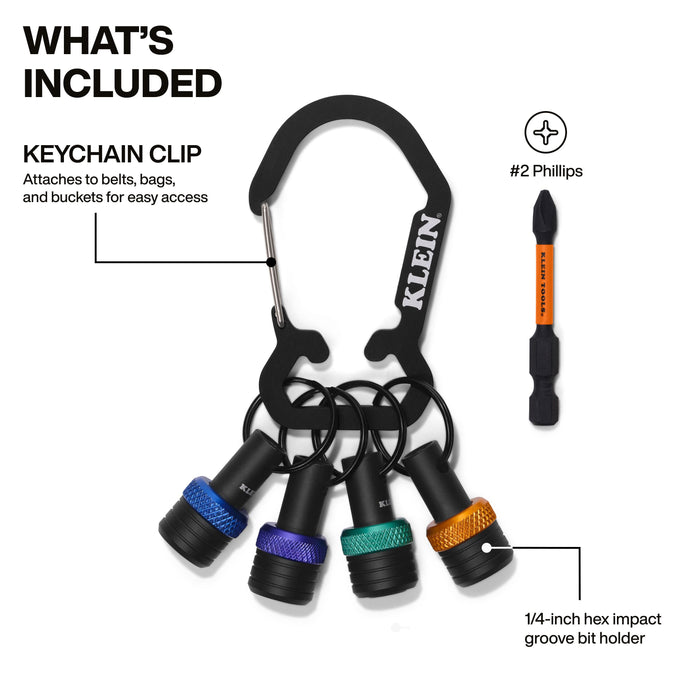 Klein Tools Bit Holder Keychain Set, 5-Piece