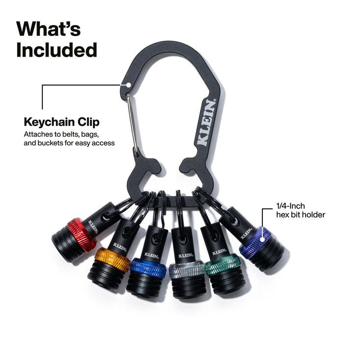 Klein Tools Bit Holder Keychain Set, 6-Piece