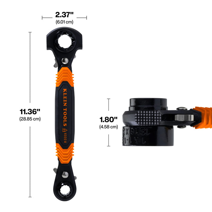Klein Tools 7-in-1 Hammer Facing Insulated Lineman Wrench
